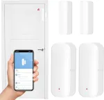 Wiyety 2 vnt. wifi durų jutiklių rinkinys, durų aliarmo jutiklis, belaidis wifi langų kontaktinis jutiklis, i&scaron;manusis langų kontaktinis jutiklis namų apsaugai, i&scaron;manusis tuya durų jutiklis namams/pa&scaron;iūrei/garažui