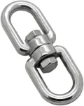 Constrabo Sukutis Nerūdijantis Plienas Aisi 316 V4a (akis/akis) M10 | Bl 3500 kg, 10 mm | Virvės suktukas bokso kriau&scaron;ei, grilio suktukas, kabančiai kėdei, gėlių vazonui, grandinės suktukas, suktuko grandis, suktukas, dvigubas
