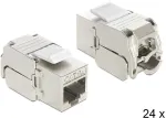 MODUŁ KEYSTONE GNIAZDO RJ45->LSA STP KAT.6A DO PUSZKI MONTAŻOWEJ DELOCK (24 SZTUKI)