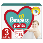 Sauskelnės - kelnaitės Pampers Pants 3 Dydis, 6-11kg, 128vnt.