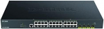 &Scaron;akotuvas D-LINK 28-Port Smart Managed PoE+ Gigabit Switch 4x 10G dlink žalias 3.0 24x 10/100/1000Mbit/s TP RJ-45 PoE prievadas 802.3at