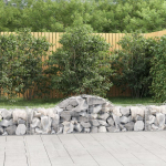 I&scaron;lenkti gabiono krep&scaron;iai, 2vnt., 200x50x40/60cm, geležis