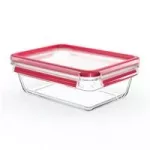 Emsa Emsa Clip&Close stiklinis maisto konteineris 1,3 L raudonas