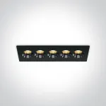 12W LED įleidžiamas &scaron;viestuvas, juodas, 3000K, 50012H/B/W