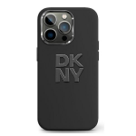 DKNY DKHCP16LSMCBSK Apple iPhone 16 Pro 6.3' dėklas telefonui juodos spalvos Liquid Silikoninis Metal Logo