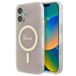 Guess GUHMP16MH4STP Apple iPhone 16 Plus 6.7' dėklas telefonui rožinės spalvos hard IML 4G MagSafe
