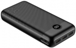 I&scaron;orinė baterija POWER BANK VEGER (W3008PD) 30000mAh (3xUSB; 1xType-C; QC3.0 20W) juoda
