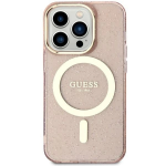 Dėklas Guess GUHMN61HCMCGP iPhone 11 | Xr 6.1" pink|pink hardcase Glitter Gold MagSafe