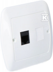 Kontakt Simon AF51/11 GN.KOMP.RJ45 POJED.BIA.