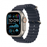 Apple Watch Ultra 2 GPS + Cellular 49mm Natural Titanium Case with Navy Ocean Band MX4D3EL/A