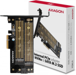 Adapteris Axagon PCEM2-D PCIe NVME + SATA M.2