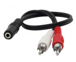 AK267 Jack 3.5 to 2 RCA adapteris