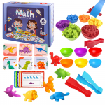 Pronice Rinkinys EDUKACYJNY NAUKA LICZENIA Figūrėlės DINOZAURY KARTY Žaidimas ZRĘCZNOŚCIOWA