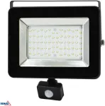 50W LED prožektorius su judesio davikliu LOFOT, juodas, 6000K, IP65