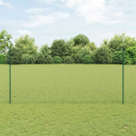 Tvora su stulpais Žalia 1,5 x 10 m Plienas ir PVC