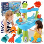 Realprices Vandens stalas, smėlio dėžė, žaislai, smėlio ir vandens kibiras, vaikų sodas, didelis