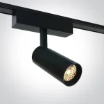 7W LED &scaron;viestuvas su filtru nuo akinimo į magnetines sistemas FLAT, juodas, 3000/4000/5000K, 48V, 38&deg;, 43118F/B/V