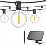 Artflow Gruodžio mėn. lempučių virvelė su saulės elementu, G40 E12x15gb, 15 m, &scaron;ilta