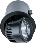 34W LED įleidžiamo montavimo &scaron;viestuvas TANTO, juodas, 3000K