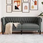 Sofa Tamsiai pilka 182,5 x 74,5 x 74,5 cm Poliesteris