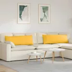 Sofa Pagalvės 2 pcs &Scaron;viesi geltona 120 x 40 cm