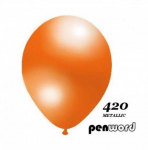 Balionai 12" Metalic Penword 100vnt oranžiniai
