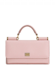 Dolce&Gabbana Dolce & Gabbana, Dolce, Textile, Textile Bag, Clutch, Rožinė with auksinis-tone hardware, For Women