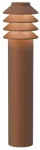 Louis Poulsen Bysted Garden Long LED stulpelis 2700 K, Corten inkaras, be adapterio