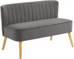 Koduva Retro dizaino 2 vietų sofa, tamsiai pilka, 117 x 56,5 x 77 cm