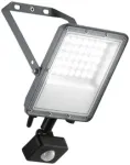 30W LED prožektorius su judesio davikliu ESUS, sidabro sp., CCT, IP54