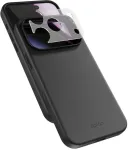 Epico Leather Pro Mag+ dėklas iPhone 17 Pro Max/18 Pro Max, suderinamas su Qi2 ir MagSafe - Juodas (Apsauga)