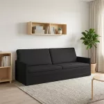 3 vietų sofa Juoda 220 x 81 x 82 cm Audinys