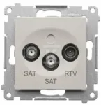 Kontakt-Simon Simon 54 Dviejų palydovinių antenų lizdas SAT-SAT-RTV (modulis) ka&scaron;myro spalvos (DASK2.01/42)
