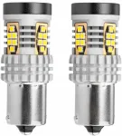 Amio LED CANBUS 3020 24SMD 1156 BA15S P21W R10W R5W baltas 12V/24V