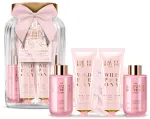 Grace Cole Gift set of care in a glass jar Peony, Peach & Raspberry 5 pcs
