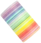 Njcxola 20 washi juostų rinkinys, pagrindinės 20 spalvų, dekoratyvinė "pasidaryk pats" juosta (5 m x 3 mm)