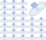 Ajunlkvdr 30 siurbtukų pakuotė, siurbtukai langams, 20 mm siurbtukai, mažas plastikas su skaidriu, langų dekoravimo siurbtukai, skaidrus lango rėmas, plastikinis siurbtukas