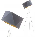 Pilka Stovinti Lampa su Led E27, Trikojo Dizainas