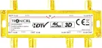 Tronicxl 6 krypčių skirstytuvas premium tv kabelio adapteris antenos skirstytuvas kabelinė televizija dvbc, pvz., unitymedia skirstytuvui unicable 6 krypčių hd suitable 4k hdtv dc passage fm radio palydovinės sistemos