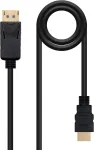 Blendend Displayport į Hdmi konverterio kabelis su jungtimis i&scaron; abiejų pusių, juodas, ilgis 2,0 m, idealus prietaisams su Dp i&scaron;vestimi prijungti prie ekranų su Hdmi įvestimi