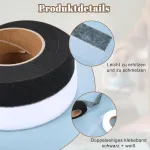 2 juostos fliseline termo juosta užlyginimui, 25 mm užuolaidų juosta užlyginimui, termo juosta užlyginimui, termo juosta užuolaidoms užlyginimui, skalbiama termo juosta užlyginimui užuolaidų trumpinimui, 64 m/ritinys