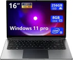 16 colių ne&scaron;iojamas kompiuteris, ne&scaron;iojamas kompiuteris su 8 gb ddr ir 256 gb ssd, i&scaron;plečiamas iki 1 tb. Pentium keturių branduolių procesorius iki 2,64 ghz. 9000 mah baterija. mini hdmi sąsaja. dviejų juostų wifi. internetinė kamera. ploni ne&scaron;iojami ...