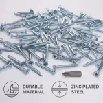 Skir'co (250 vnt.) Din 7504 P Cinkuoto plieno 4,2 x 38 mm gręžimo sraigtai metalui, sriegiklis, įleidžiama galvutė