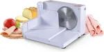 Superhandy universalus pjaustytuvas 17 cm profesionalus kilnojamas ir sulankstomas elektrinis Ac 230 V 50 Hz 120 W mėsos ir de&scaron;ros gaminiams, delikatesams ir sūriui su nerūdijančio plieno Rsg Solingen a&scaron;menimis