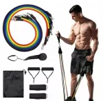 5 pasiprie&scaron;inimo gumų rinkinys treniruotėms, fitnesui, auk&scaron;ta kokybė
