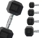 G5 Ht Sport profesionalus gumuotas &scaron;e&scaron;iakampis hantelis nuo 1 iki 50 kg | Svorio kilnojimas sporto salėje arba namų sporto salėje | Ergonomi&scaron;ka neslystanti rankena | Parduodamas atskirai