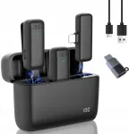 Belaidis atvartinis mikrofonas 2 imtuvai stabilus signalas Plug & Play