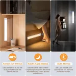 Trumpets 30 cm led po spintele virtuvėje, 3000 mah spintelės ap&scaron;vietimas su judesio davikliu, 3 spalvos, spintos ap&scaron;vietimas virtuvei, spintelėms, lentynoms, vitrinoms [energetinė klasė g] (3 vnt.)
