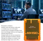 Pusokei Mx4sio Sio2sd Sd kortelių adapteris žaidimų konsolėms, atminties kortelių skaitytuvas, atminties kortelių adapteris Fat žaidimų konsolei, Plug and Play (oranžinis)