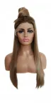 Lace front perukas, ruda/&scaron;viesi, 40/55/70cm + 2 kepurėlės